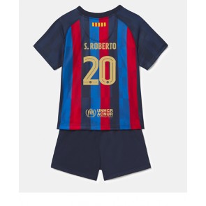 Barcelona Sergi Roberto #20 kläder Barn 2022-23 Hemmatröja Kortärmad (+ korta byxor)